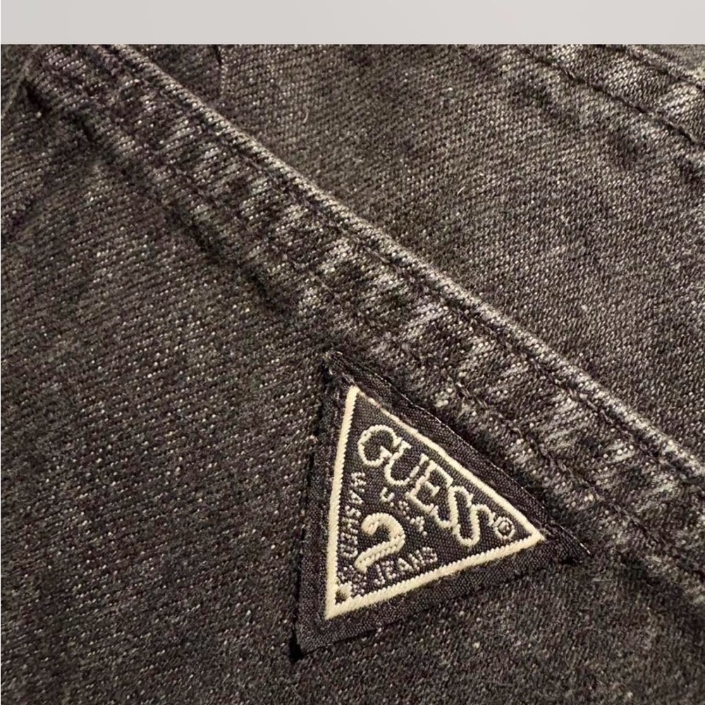 True vintage Guess made in USA Women's Black Straight Leg Jeans 36” x 34”